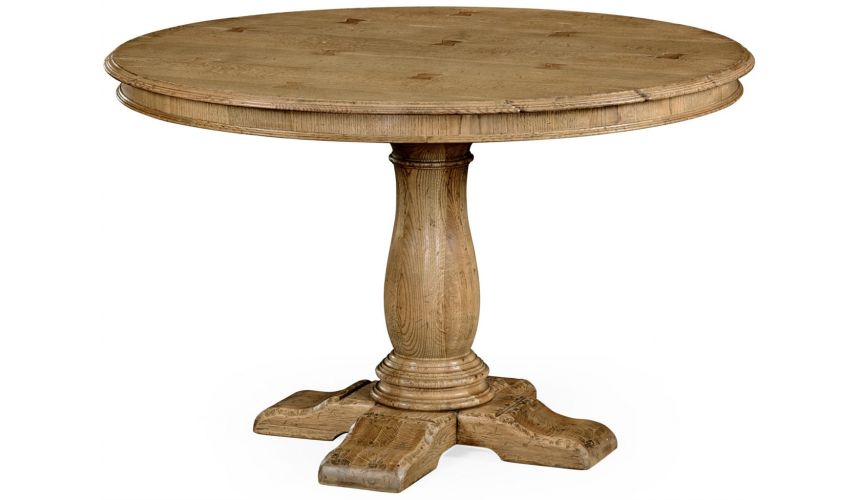 Dining Tables Light oak pedestal dining table