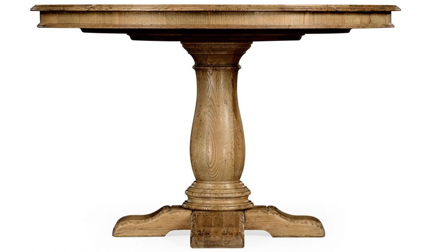 Dining Tables Light oak pedestal dining table