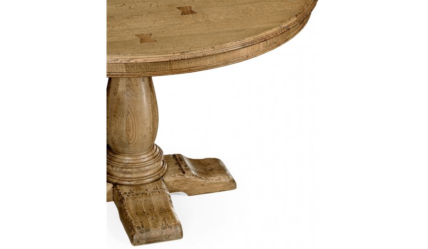 Dining Tables Light oak pedestal dining table