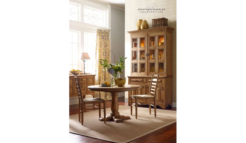 Dining Tables Light oak pedestal dining table