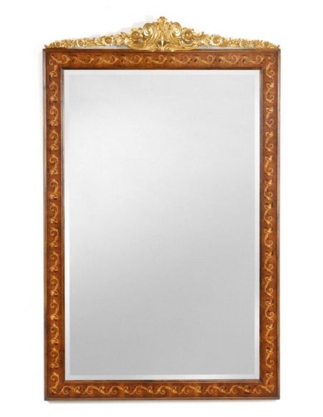 Marquetry Mirror Frame Home Accessories