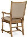 Dining Chairs Light oak armchair with fabric upholstery