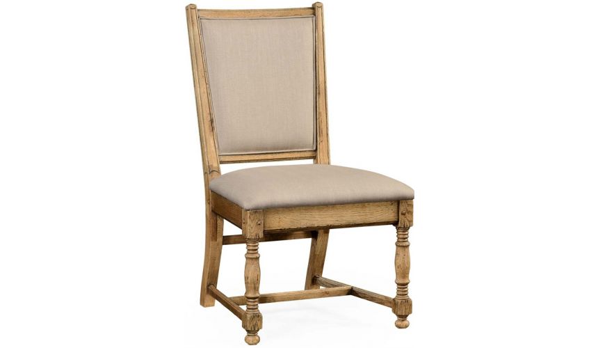 Dining Chairs Light oak side chair in country style