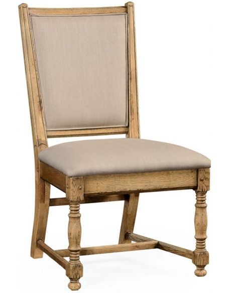 Light oak side chair in country style