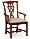 Dining Chairs High End Dinning Arm Chair in Mahogany