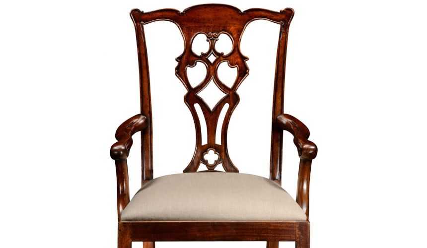 Dining Chairs High End Dinning Arm Chair in Mahogany