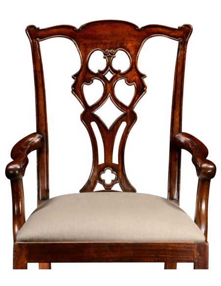 Dining Chairs High End Dinning Arm Chair in Mahogany