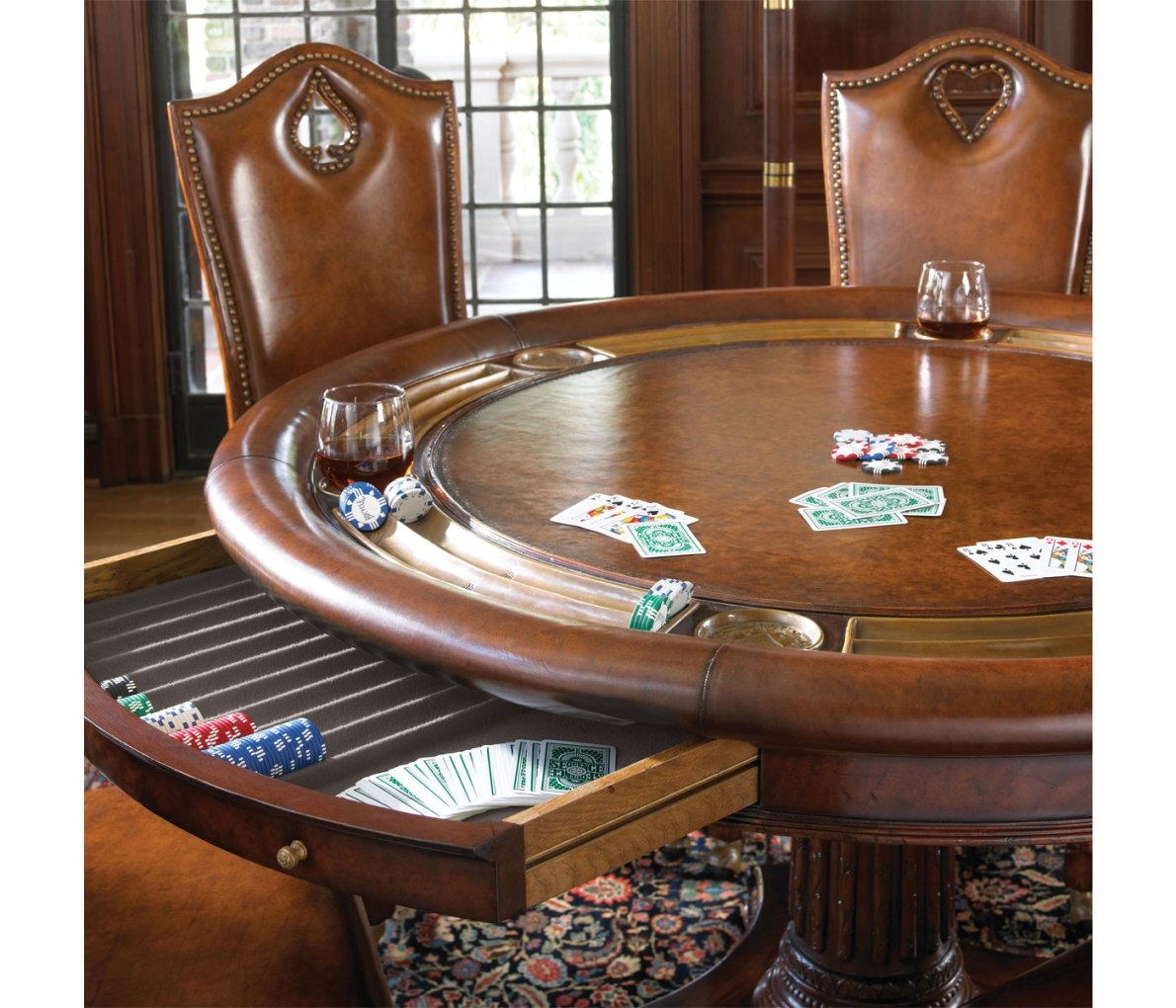 fancy card table and chairs