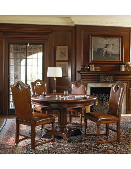 Square & Rectangular Side Tables Walnut High Backed Side Chair-81