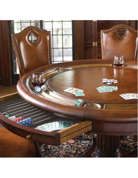 Game Card Tables & Game Chairs Antique High Back Side Chair-85