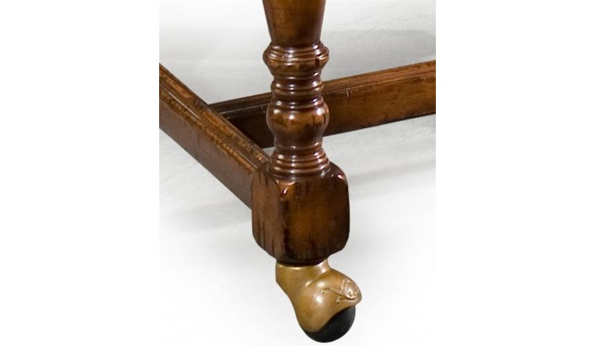 Square & Rectangular Side Tables Walnut Wood High Backed Side Chair-87