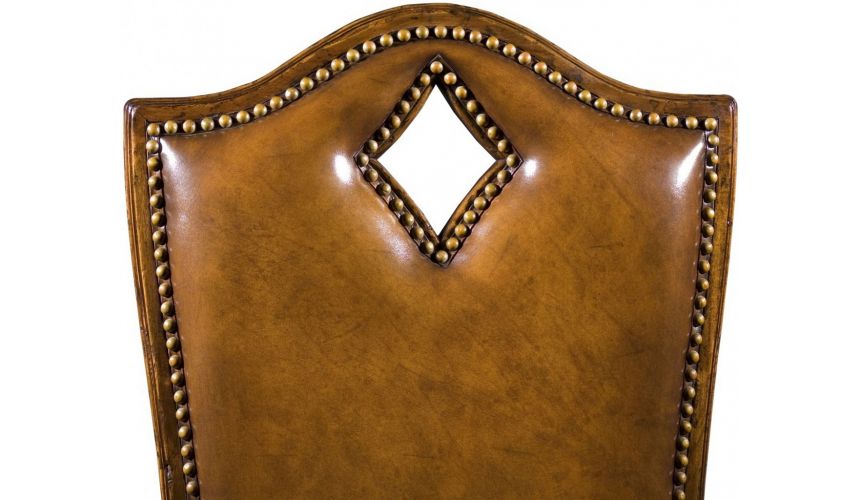 Square & Rectangular Side Tables Walnut Wood High Backed Side Chair-87