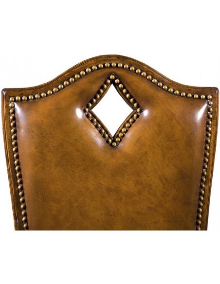 Square & Rectangular Side Tables Walnut Wood High Backed Side Chair-87