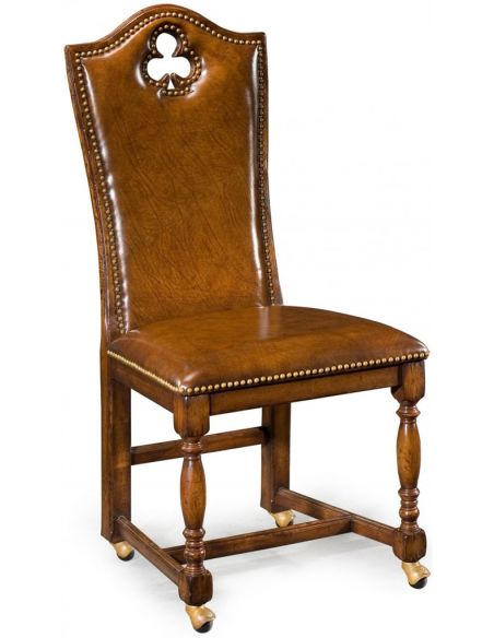 Antiqued Brown High Backed Side Chair-89