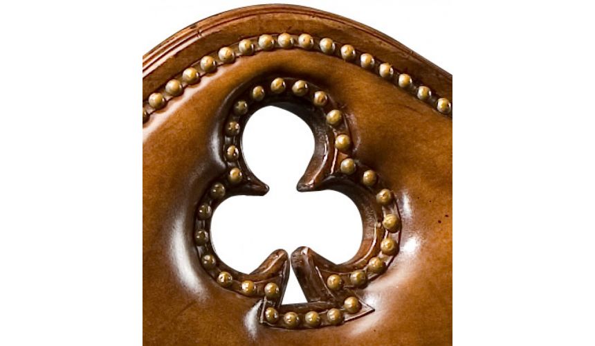 Square & Rectangular Side Tables Antiqued Brown High Backed Side Chair-89