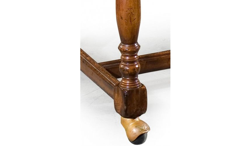 Square & Rectangular Side Tables Antiqued Brown High Backed Side Chair-89