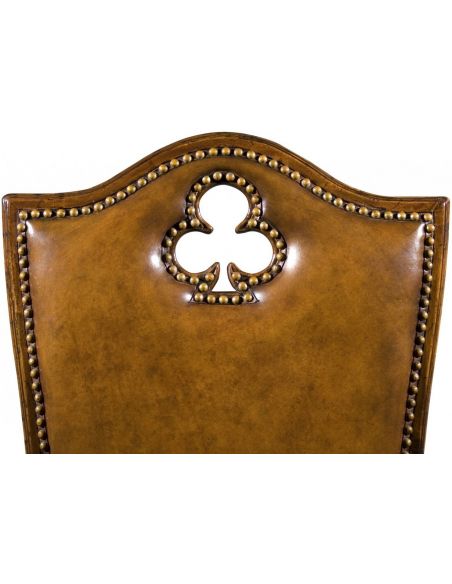 Square & Rectangular Side Tables Antiqued Brown High Backed Side Chair-89