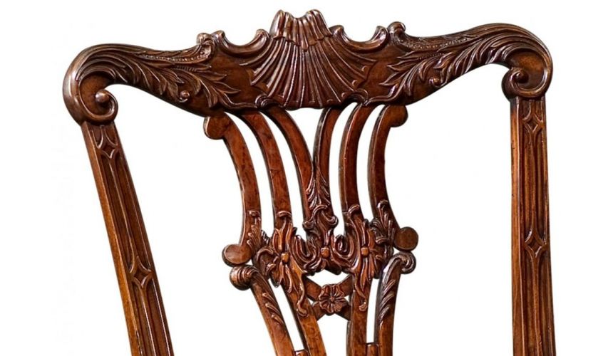 Dining Chairs High End Dinning Room Furniture Carved Back Side Chair