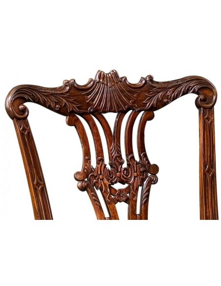 Dining Chairs High End Dinning Room Furniture Carved Back Side Chair