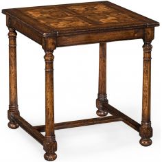 Square & Rectangular Side Tables Heavily Distressed Walnut Side Table-13