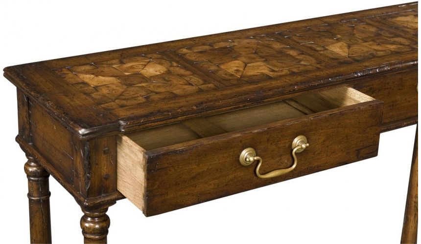 Heavily Distressed Console Table-14