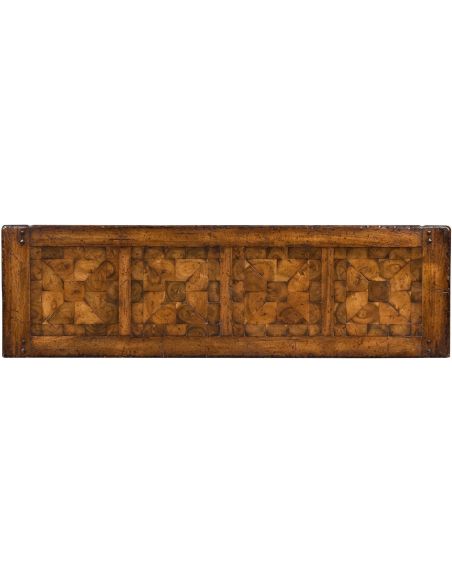 Heavily Distressed Console Table-14