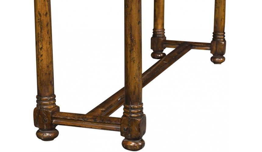 Heavily Distressed Console Table-14