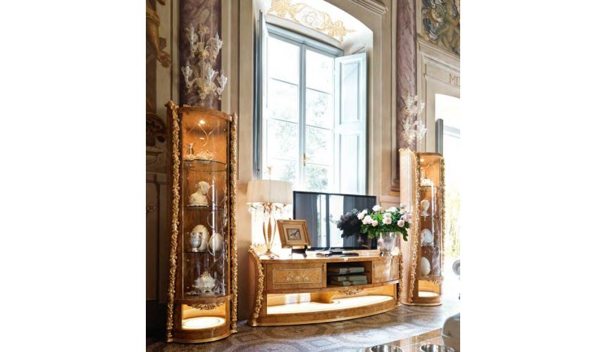 Furniture Masterpieces Luxury TV stand with Mother of pearl inlay