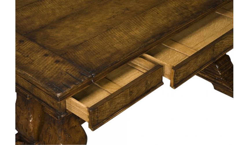 Walnut Writing and Center Tables-18