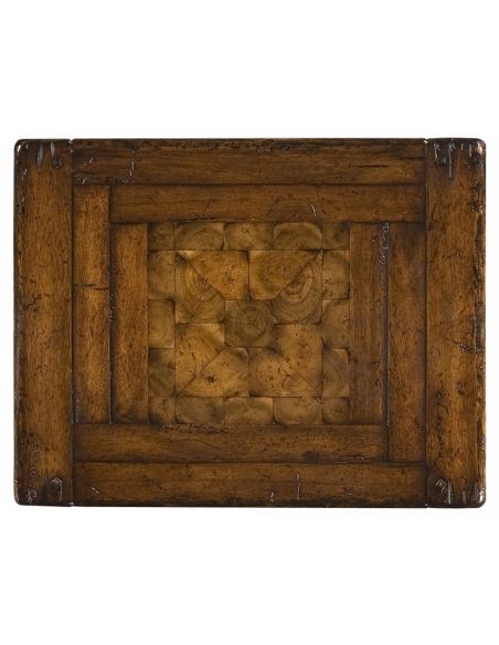 Square & Rectangular Side Tables Antique Wooden Nesting of Three Tables-21