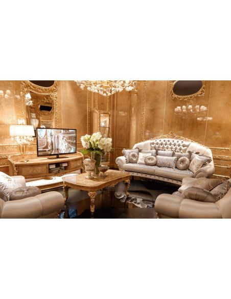 Furniture Masterpieces Luxury TV stand with Mother of pearl inlay