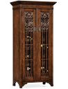 Breakfronts & China Cabinets Oak Heavily Distressed Tall Wine Cabinet-26
