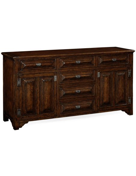 English Tudor style dark oak cabinet or dresser