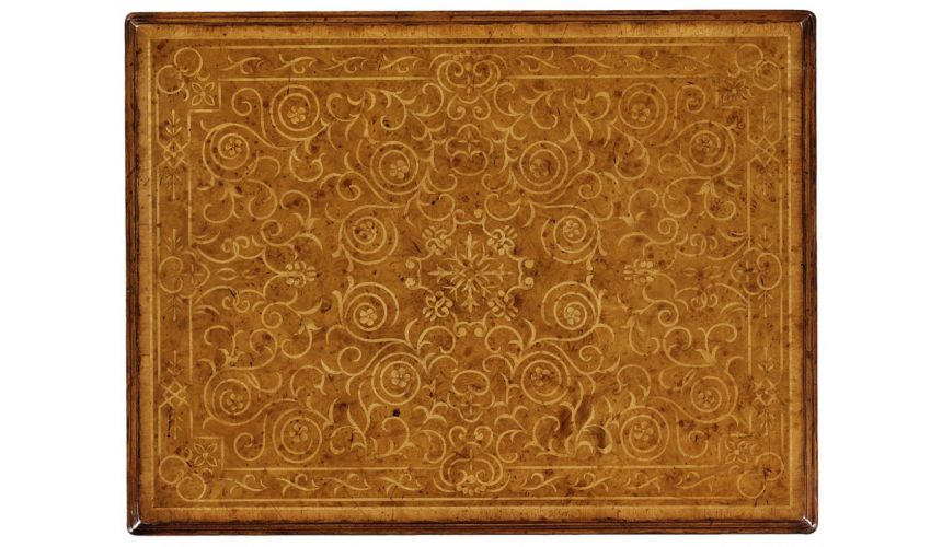 Square & Rectangular Side Tables Walnut Burl Chest on Stand