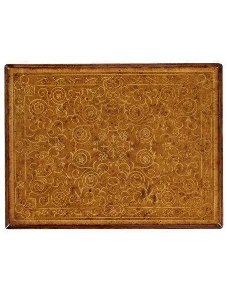 Square & Rectangular Side Tables Walnut Burl Chest on Stand