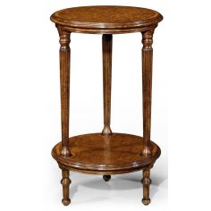 Round & Oval Side Tables High Quality Furniture Round Lamp Table with Seaweed Marquetry top