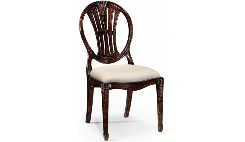 Dining Chairs High End Dinning Rustic Black Painted Side Chair