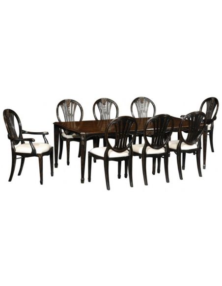 Dining Chairs High End Dinning Black Painted Arm Chair