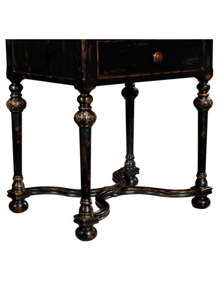 Square & Rectangular Side Tables Planked walnut three drawers chest