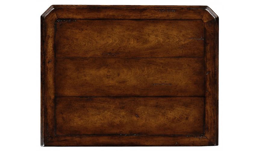 Square & Rectangular Side Tables Planked walnut three drawers chest