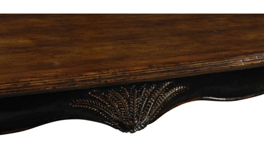 Dining Tables High End Dinning Room Furniture Black Painted Dining Table With Walnut Top