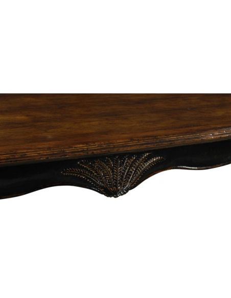 Dining Tables High End Dinning Room Furniture Black Painted Dining Table With Walnut Top