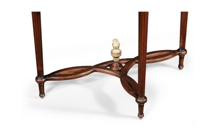 Console & Sofa Tables Demilune Console Table in Mahogany