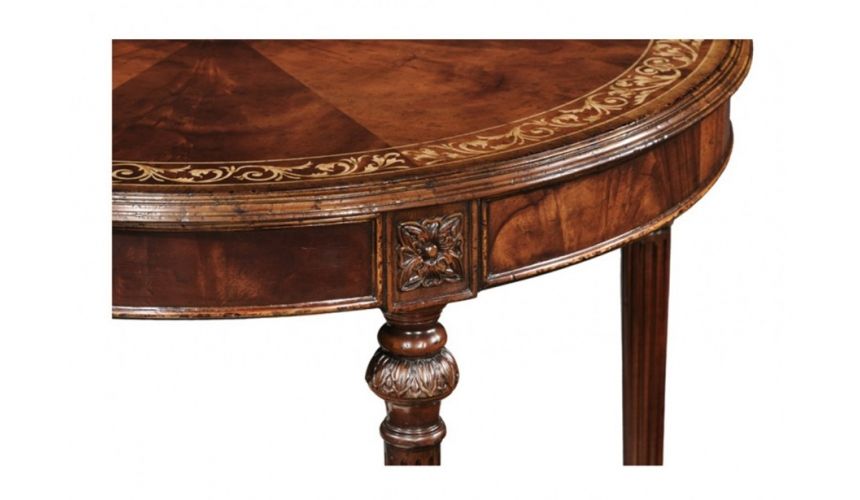 Console & Sofa Tables Demilune Console Table in Mahogany