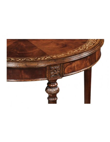 Console & Sofa Tables Demilune Console Table in Mahogany