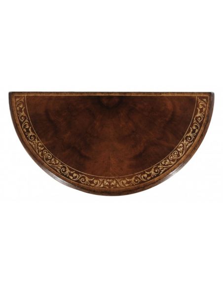 Console & Sofa Tables Demilune Console Table in Mahogany