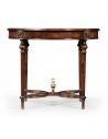 Round & Oval Side Tables High End Furniture Round Center Table in Medium Mahogany