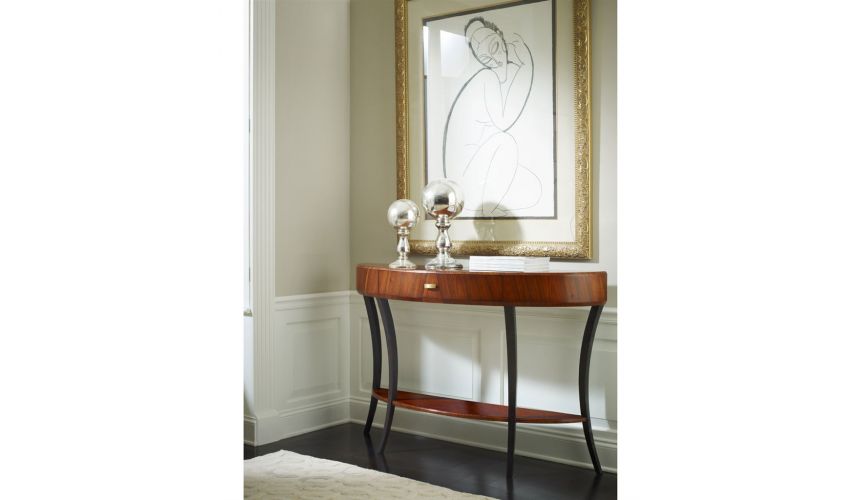 Console & Sofa Tables Art Deco Demilune Console Table-17