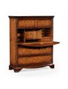 Cabinets Desks Chairs - Home Office Cabinet in Medium Crotch Walnu