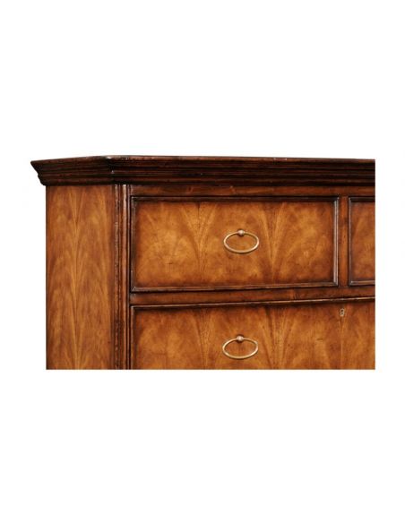 Cabinets Desks Chairs - Home Office Cabinet in Medium Crotch Walnu